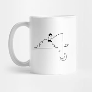 Abstract Minimalist Space Fishing Mug